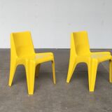 Set of stackable plastic chairs BA 1171 by Helmut Bätzner for Bofinger, 1960s.