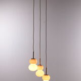 Vintage ceiling lamp with three opal glass spheres, 1960 Germany