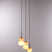 Vintage ceiling lamp with three opal glass spheres, 1960 Germany