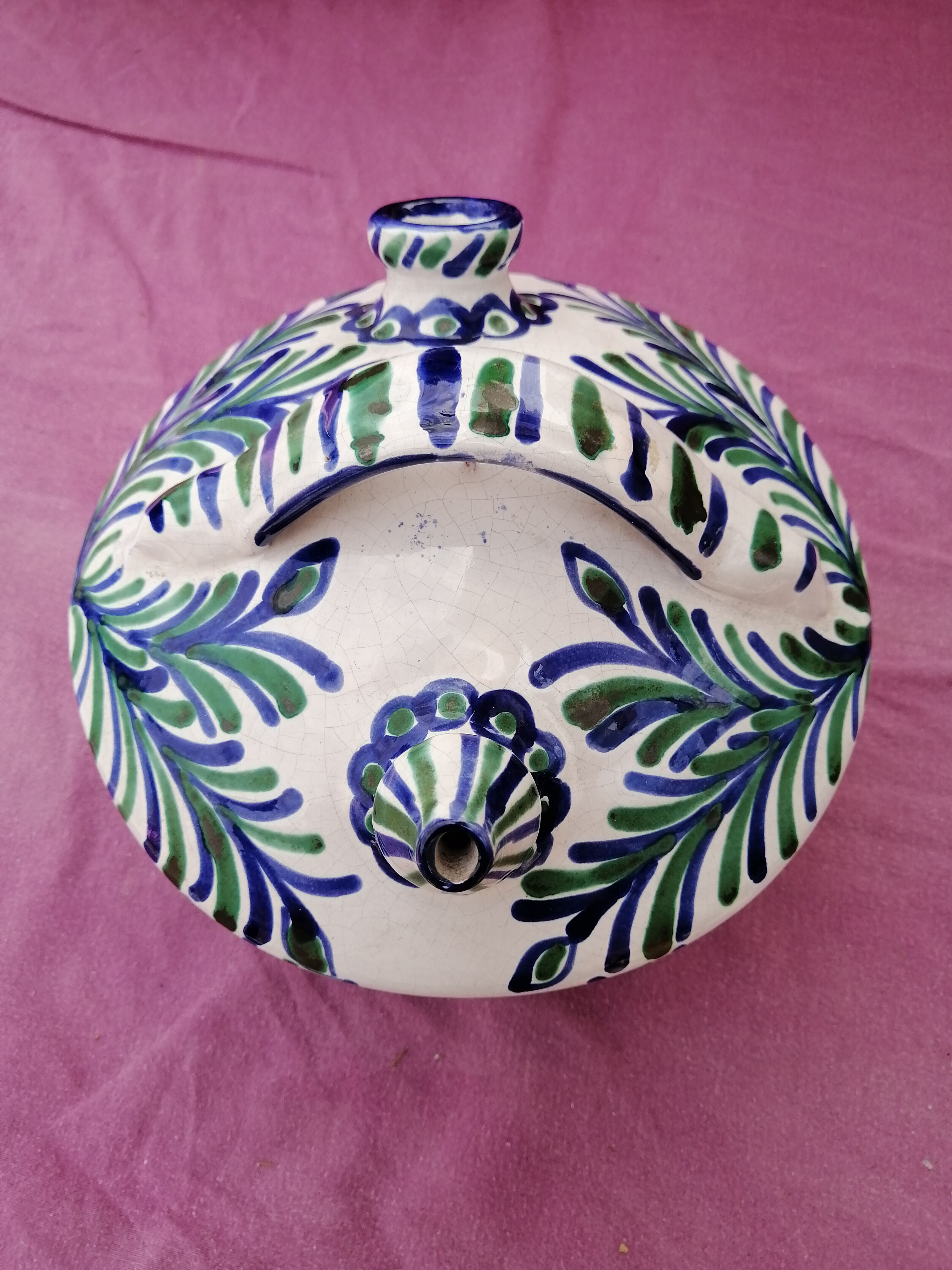 Old vintage gargoulette goat in earth and ceramic