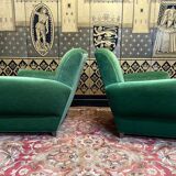 Pair of Art Deco club armchairs