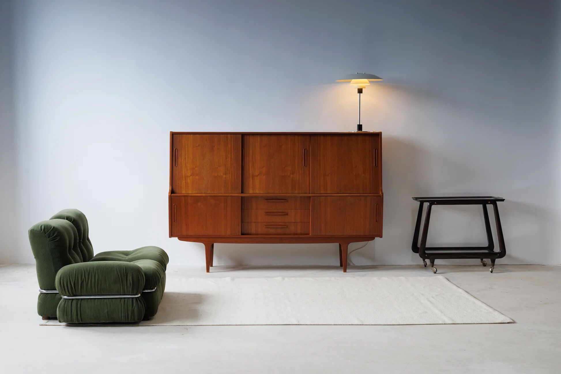 Mid-century Danish teak highboard