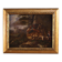 Peinture italienne antique du XVIIIe siècle, paysage avec scène pastorale