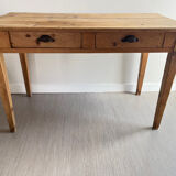 Patinated wooden farmhouse table