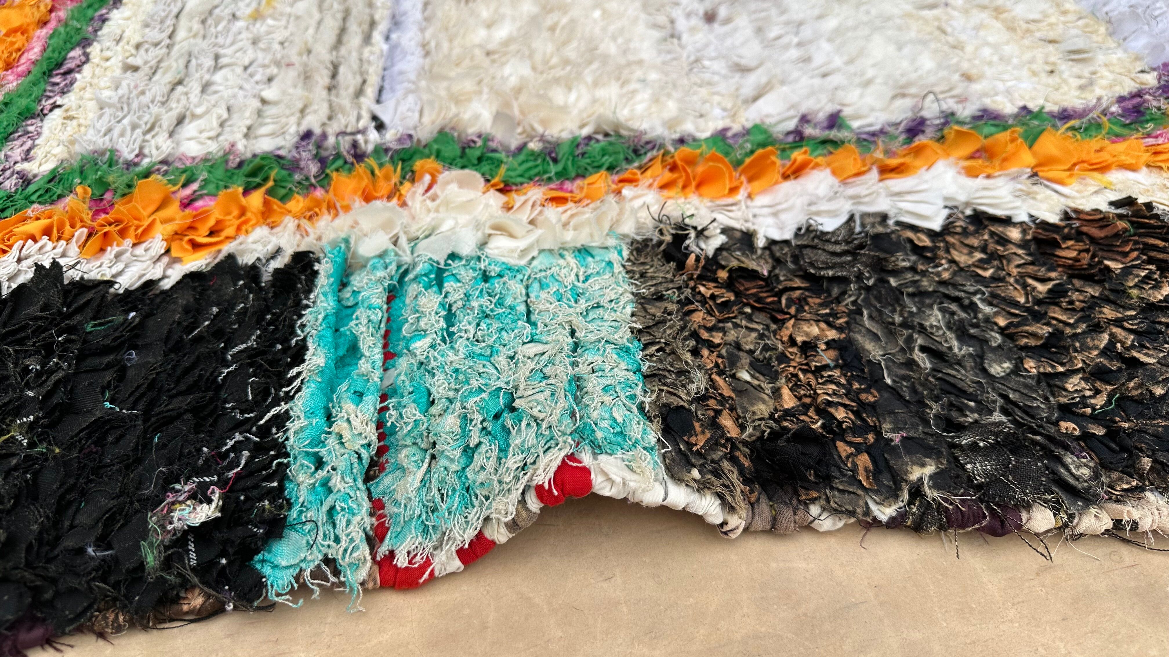 Boucherouite carpet - 121 x 226 cm