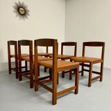 Lot of 6 old Scandinavian chairs "Corona" design 60s Lennart Bender