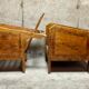 Fauteuils de véranda vintage en bois avec marqueterie incrustée 1930s