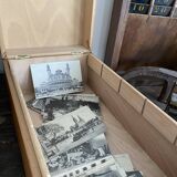 Set of 2 wooden plug boxes