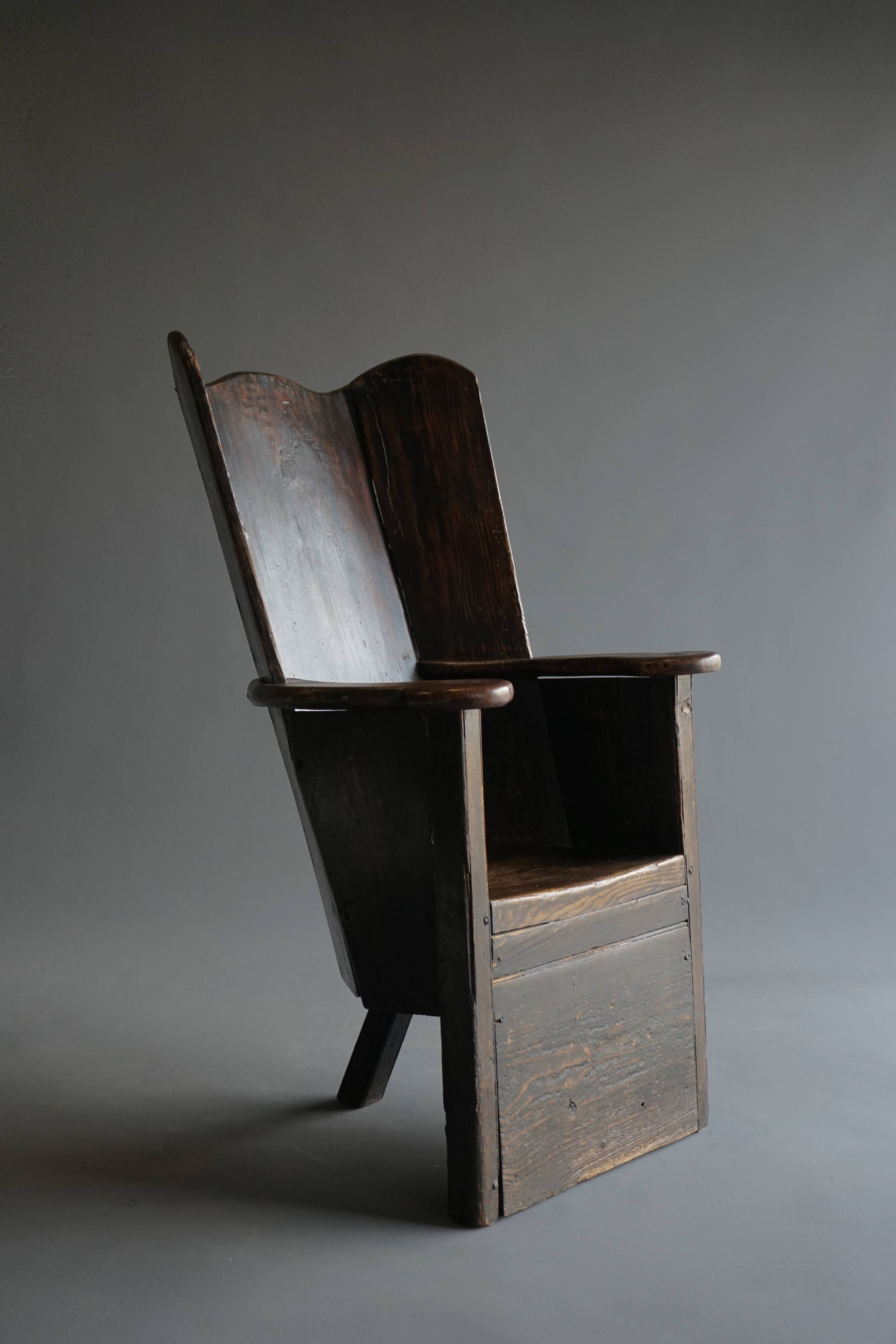 Chaise en pin gallois antique géorgienne pour agneaux, années 1820