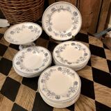 Ancien service de table 26 pièces - Keller et Guérin Lunéville modèle "Lutèce"