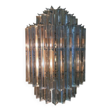 Clear “triedro” murano glass wall sconce
