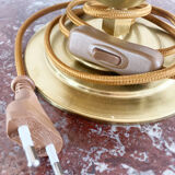 Old globe table lamp in Clichy glass