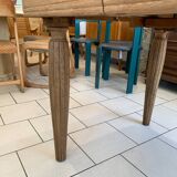 Art Deco Raw Solid Oak Table