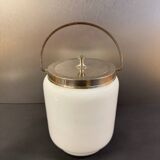 Antique white opaline glass candy dish, early 20th century