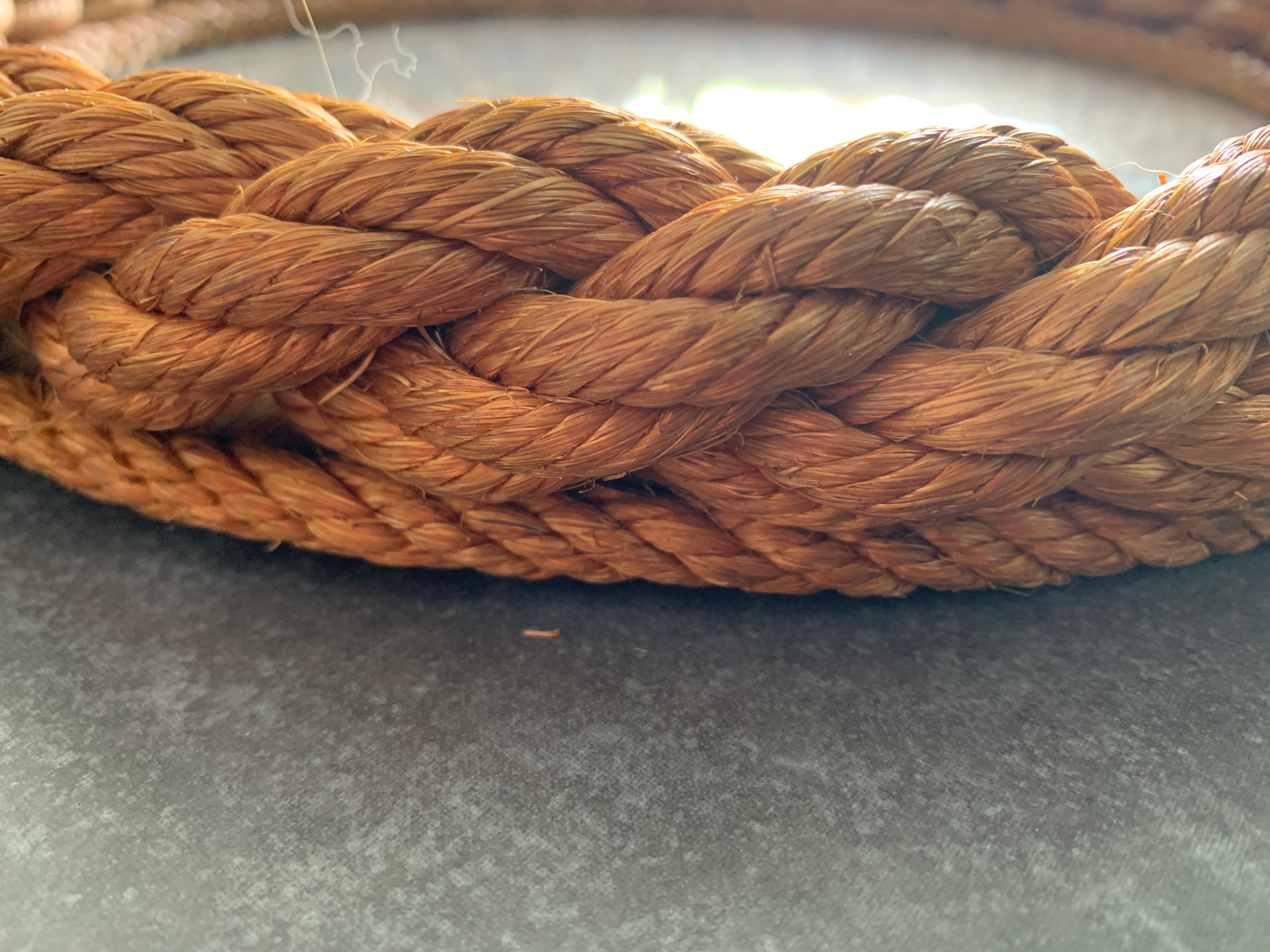 Design mirror in braided rope, 1960