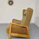 Vintage wingback recliner in Scandinavian design from the 1960s.