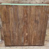 Antique merchant's shelf, Burmese teak sideboard