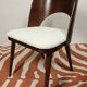 Dining chairs set of 4 oak wood white pearl buckle