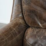 Very comfortable vintage cow leather armchair with beautiful colours