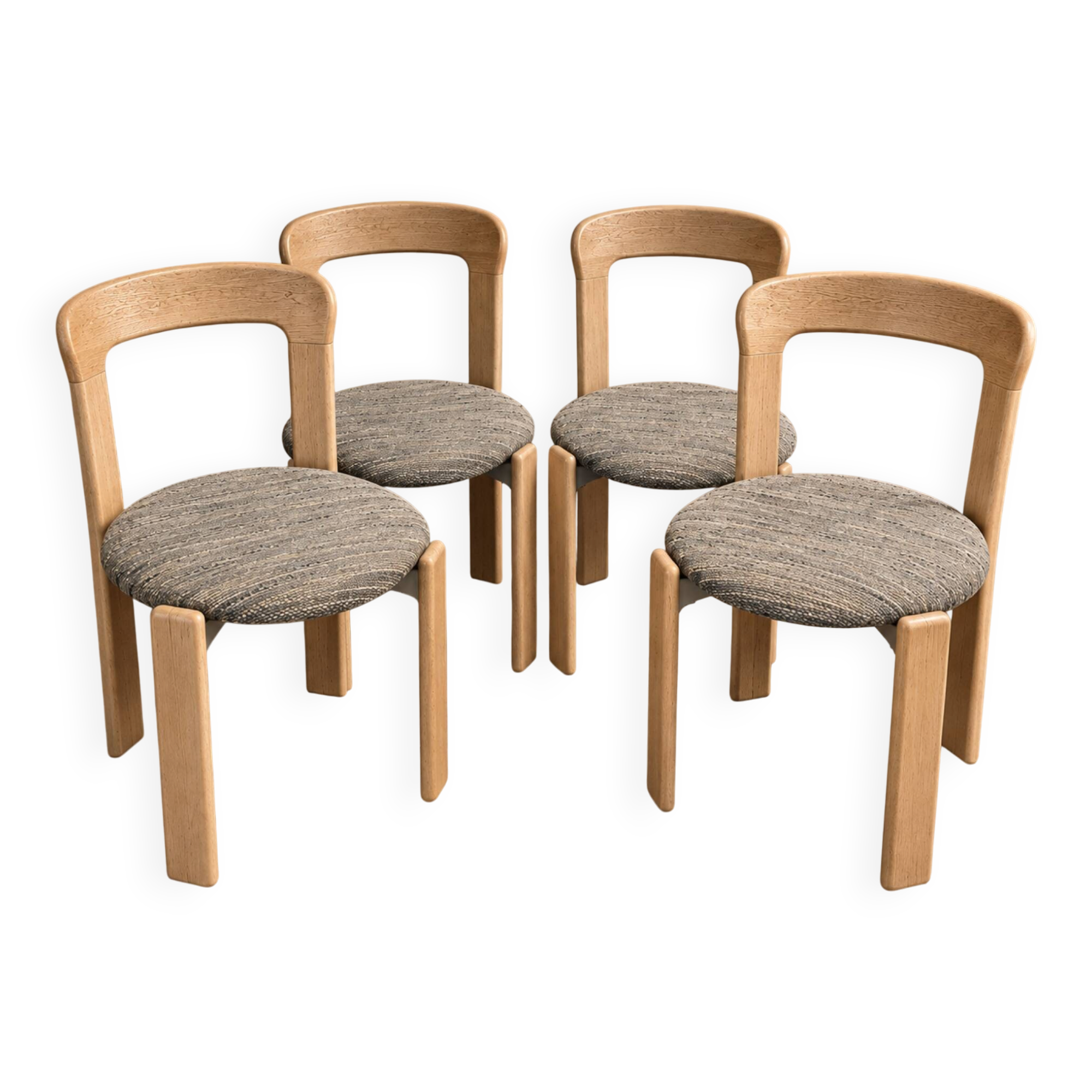 Set of 4 Bruno Rey model 3300 chairs.