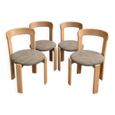 Set of 4 Bruno Rey model 3300 chairs.