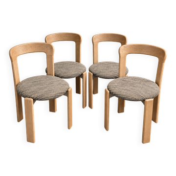 Set of 4 Bruno Rey model 3300 chairs.