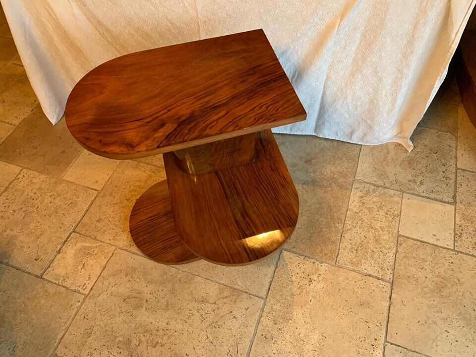 Gueridon art deco in maccassar acajoux