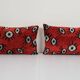 Set of 2 vintage ikat cushion covers 61x41 cm
