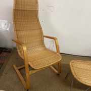 Superb set of chairs and a small wicker table.