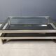 Vintage two tier belgochrom 23kt coffee table, 1970s