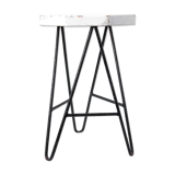 Tabouret vintage bois et structure en fer