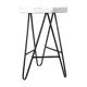 Vintage stool, wooden stool and iron structure, extra stool, octagonal wood seat, cui