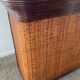 Vintage wooden and rattan counter bar
