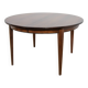 Table à manger ronde en palissandre de style mid-century moderne modèle 55 par Gunni Omann pour Omann Jun, Danemark, années 1960.