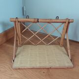Rattan wicker wall shelf