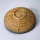 XL circular rattan tray, Italy, 1970s