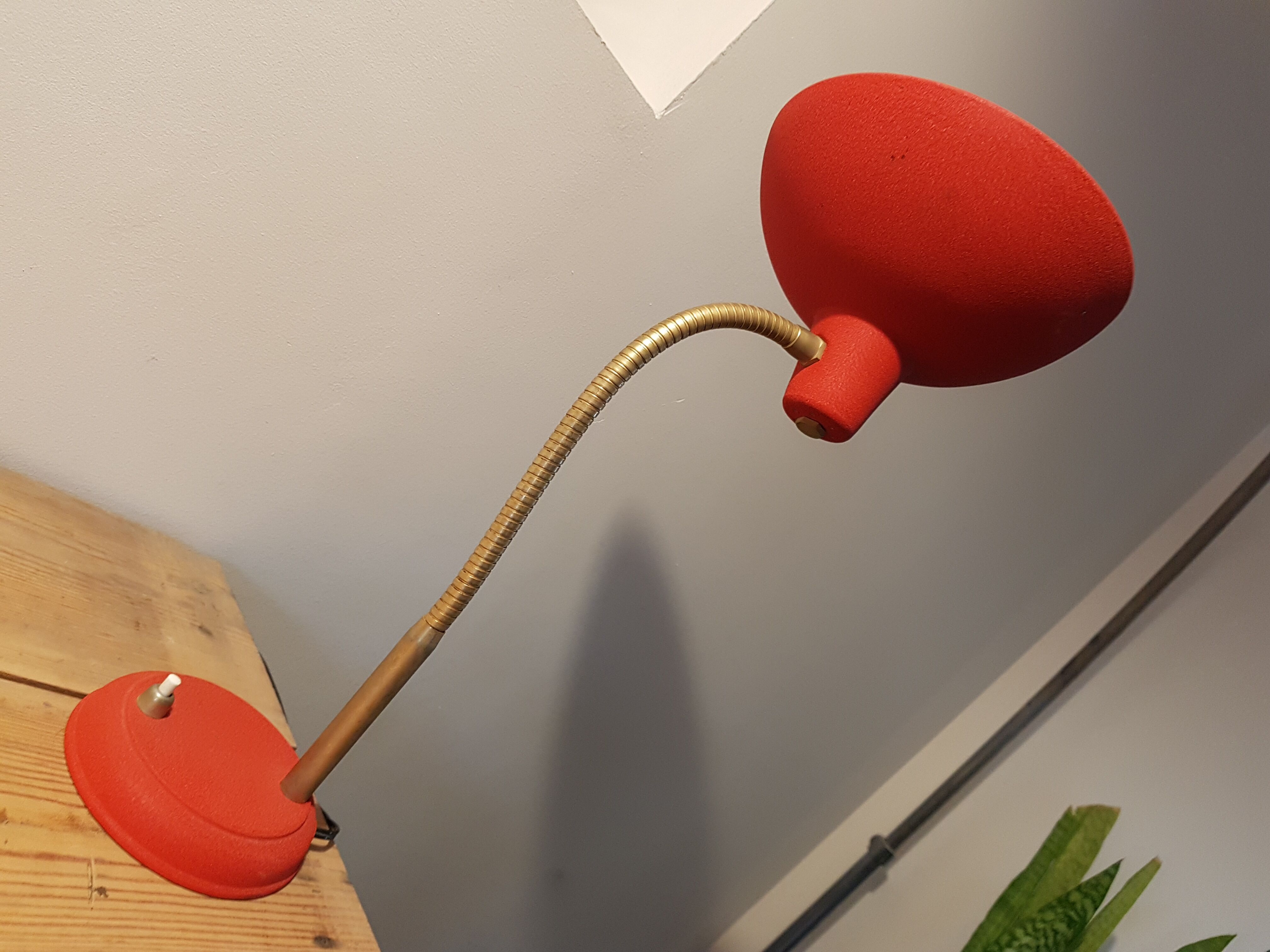 Lampe années 50 rouge