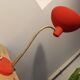 Lampe années 50 rouge
