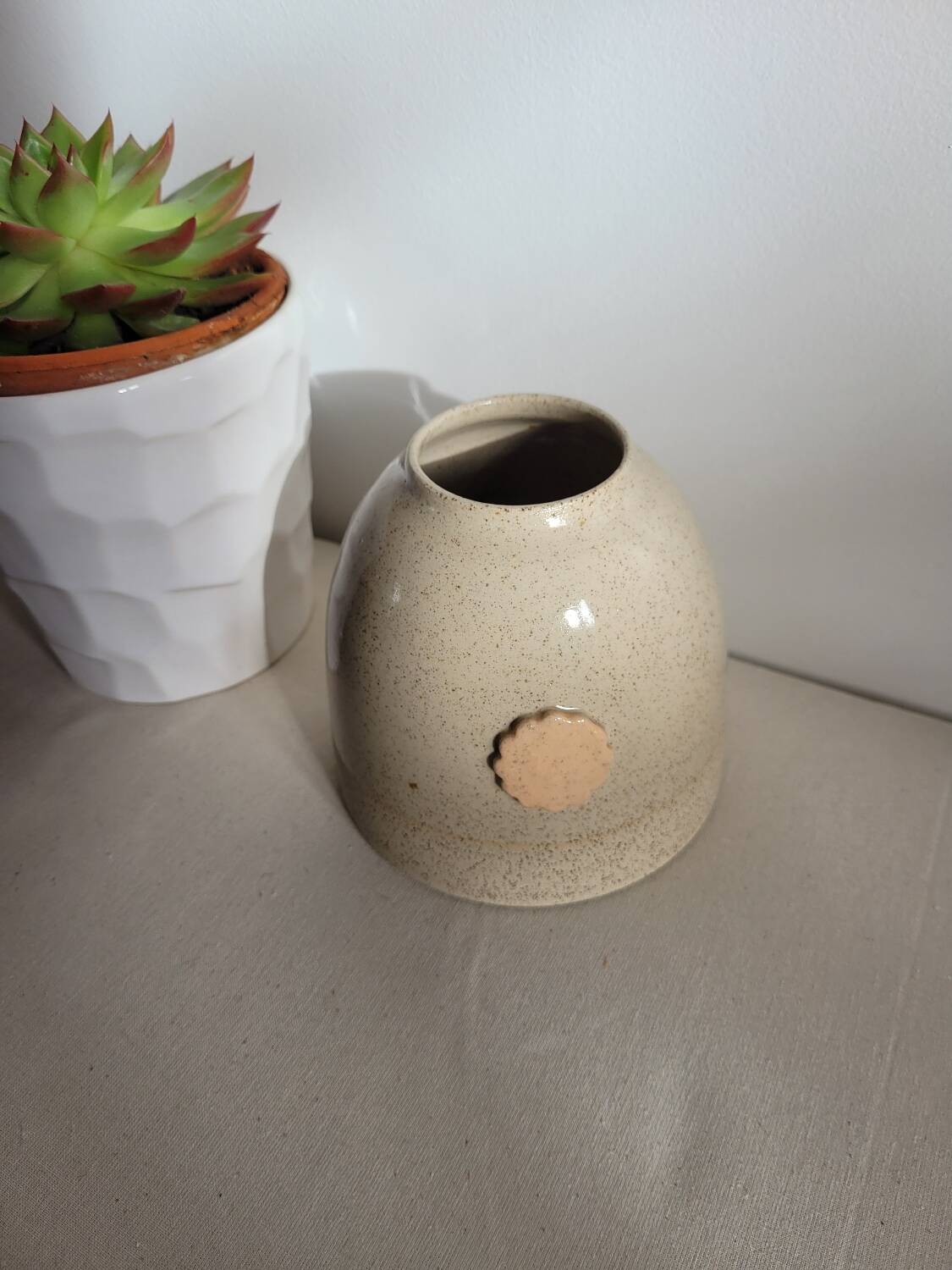 Glazed stoneware vase