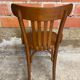 Antique bistro chair dark turned wood vintage