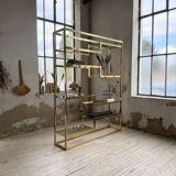 Brass shelf 1970 Belgo Chrom regency