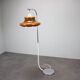 1970s Hungarian space age floor lamp in orange plastic and chrome.