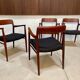 Danish teak model 56 chairs by Niels O. Møller for J.L. Møllers, 1954, set of 4