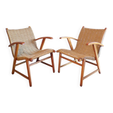 Pair of rope armchairs by Bas Van Pelt