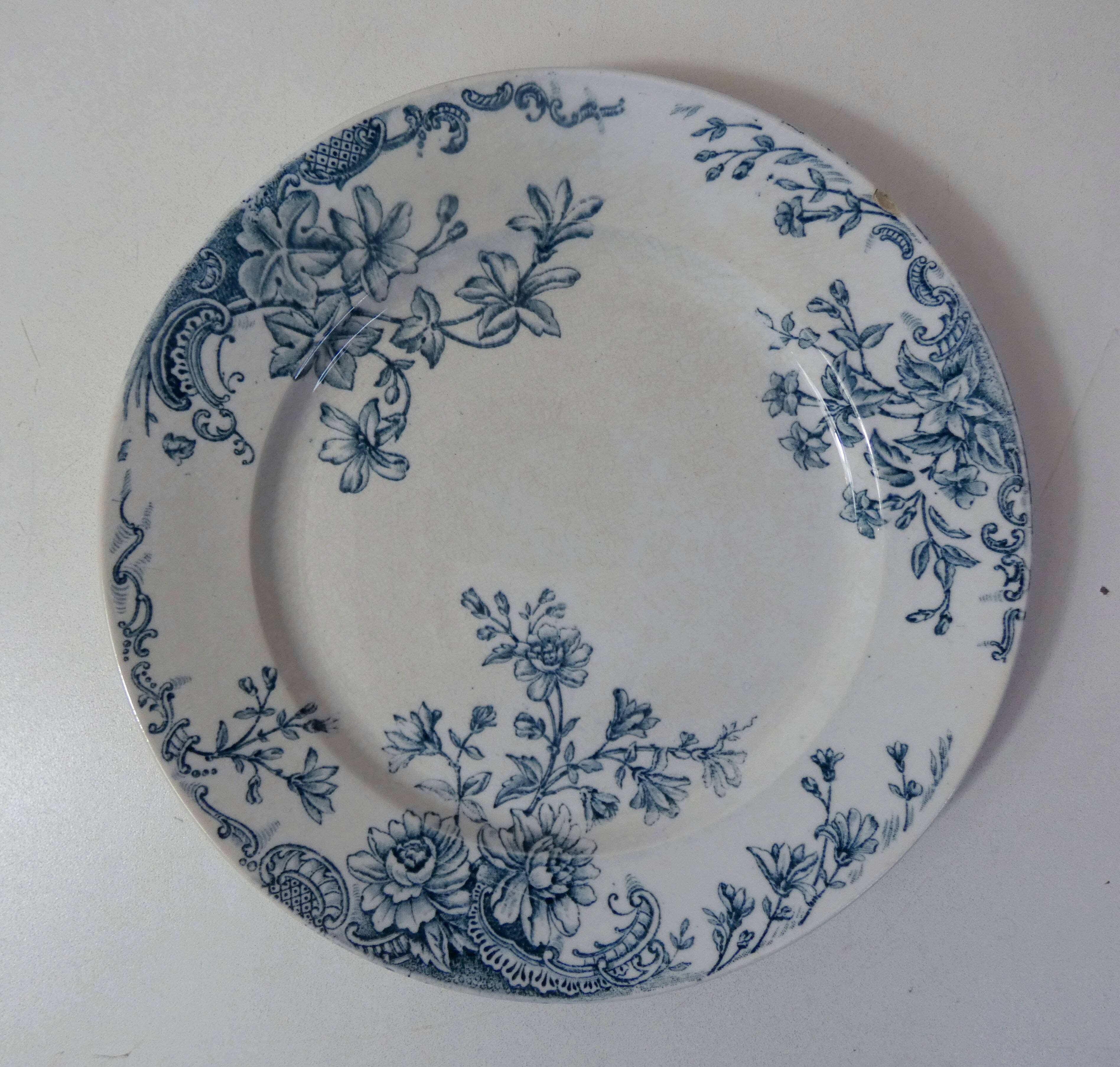 Iron earth 6 flat flower plates althaea