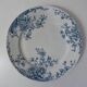 Terre de fer 6 assiettes plates fleurs althaea