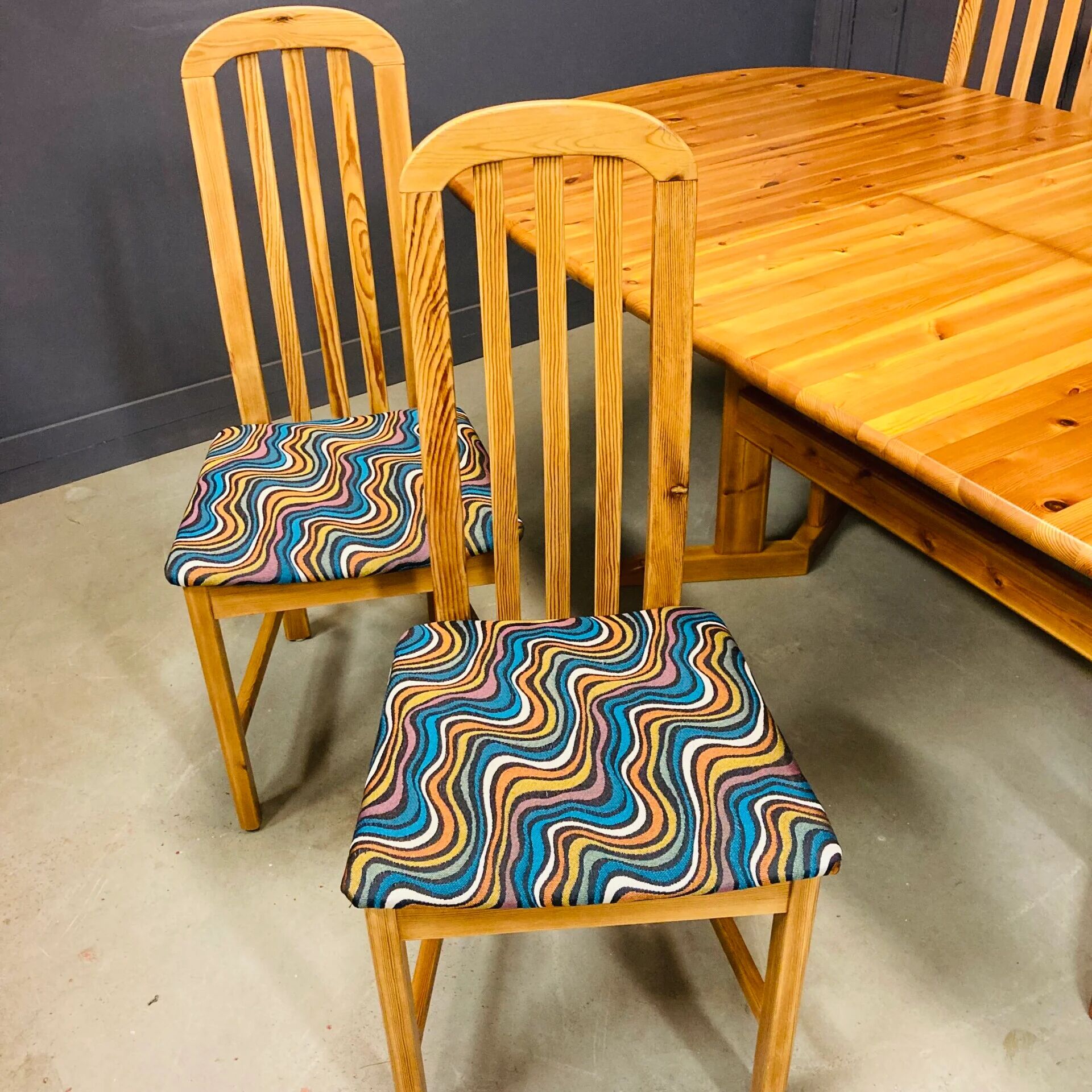 Dining table (extendable) set Kilde Møbel, 1980s, Danish