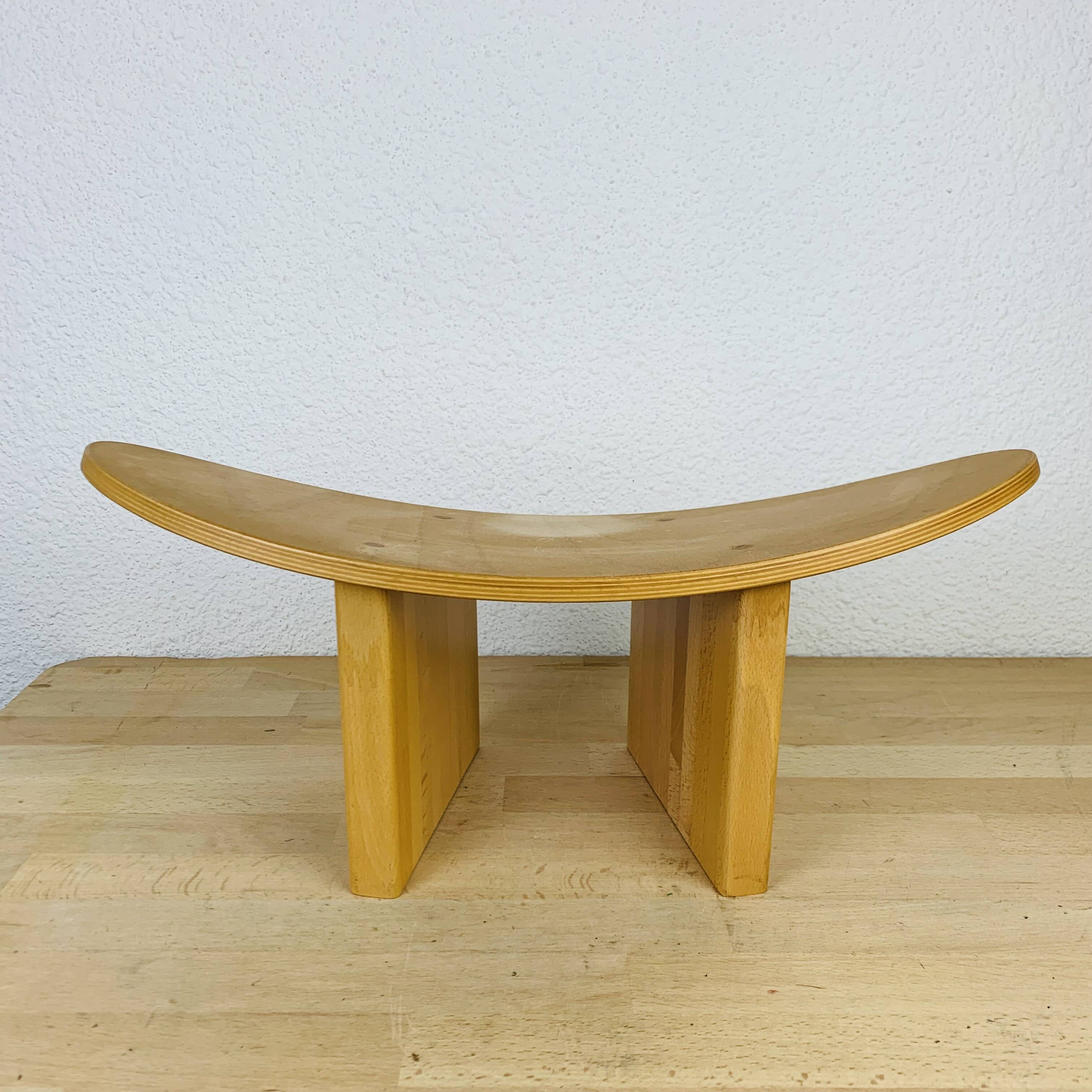 Wooden meditation stool