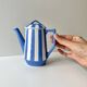 Small art deco coffee pot fox trott sarreguemines 1930s