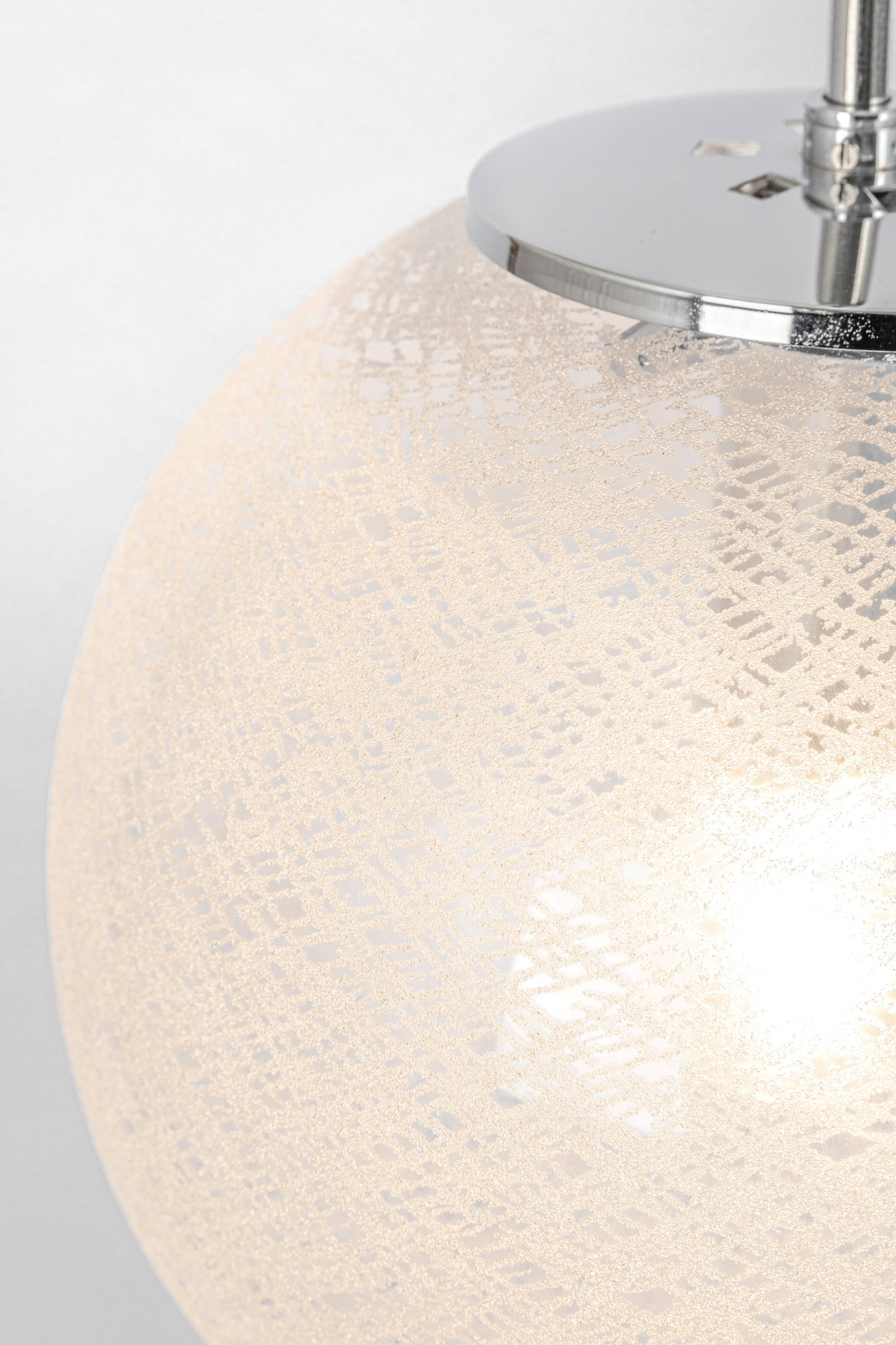 1 out of 10 Limburg Chrome with glass ball pendant, Germany, 1970s